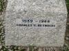Inscribed name on the base of the memorial.