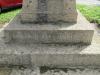 Dedication on plinth and steps