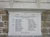 Wall mounted granite table with list of names