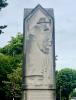 Sculpted soldier on side of obelisk
