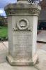 The front face of the memorial plinth