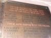 Huxley memorial close up of names of those who died.