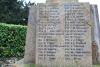Daventry memorial WW1 names in 2022, side 2.