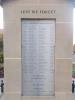 Panel of names on a stone pillar