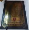 Brass plaque
