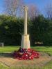 Cross on plinth with paving surround
