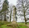 Cross on plinth