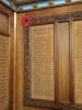 Image showing names of those mentioned on memorial