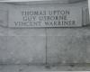 Names inscribed on the war memorial