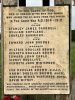 Plaque showing  the memorial inscription
