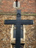 Inscription at top of cross