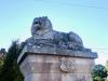 Lion figure with inscription Their Name Liveth For Evermore