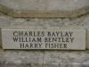 Names inscribed on the war memorial