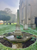 Memorial in context of churchyard