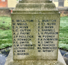 Close-up of names inscribed - WW1
