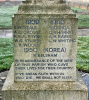 Close-up of names - WW2 & Korea