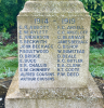 Close-up of names inscribed - WW1