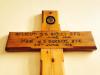 2nd Lt S G Ridley & A M J  Garside battlefield cross close view of dedication