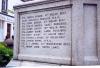 Engraved names on side of memorial.