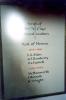 Framed roll of honour
