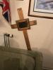 Capt A Ball battlefield cross in situ in Officers Mess 