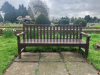 Bench behind memorial