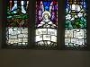 Close up of stained glass dedication