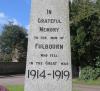 Fulbourn - Cross, WW1 inscription
