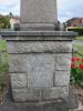 WW2 name on base of memorial.
