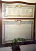 Framed roll of honour.