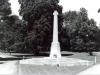 Cross on obelisk.