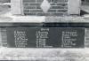 WW1 plaque on base of memorial.