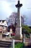 Side view of memorial cross