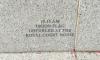 Engraved inscription on memorial.