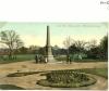 Illustration of obelisk and people.