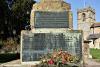 WW1 and WW2 plaques on base of the memorial.