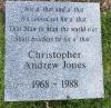 Christopher Andrew Jones - ground plaque