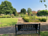 Seat overlooking Remembrance Garden