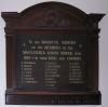 Wooden board with names.