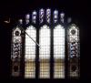 Stained glass window with five lights.