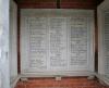 Panel inscribed with 1914-1918 names