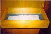 Book of remembrance in wooden case.