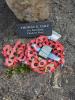 Close up of flowers and mini plaque