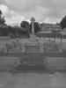 Black & white photo of full view of memorial