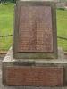 Inscription at base of memorial