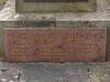 Inscription at base of memorial