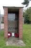 Brick sentry box front view