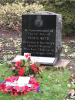 Black, polished stone of remembrance