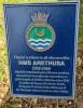 Full view of square plaque