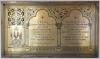 Brass plaque to Lieut F M Royds RN